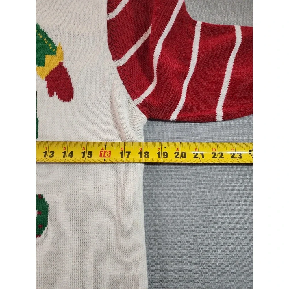 Ugly Christmas Sweater Co. Elf Legs Graphic Knit Christmas Sweater | Red M